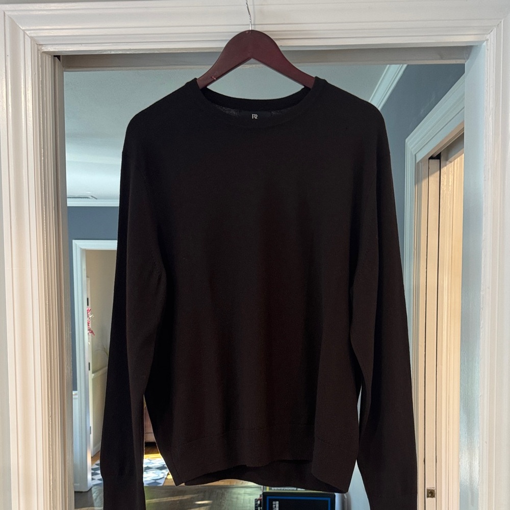 Banana Republic Merino Crew Neck Sweater Dark Brown XL